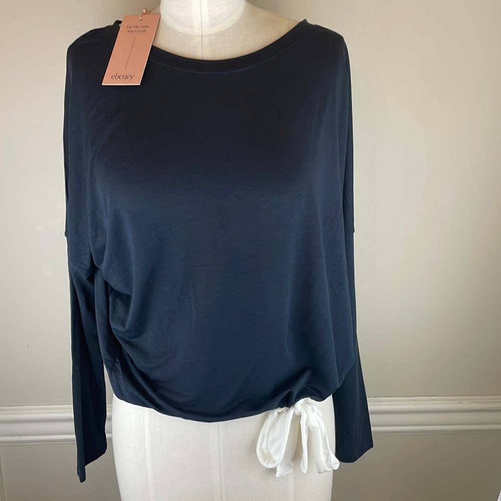 Everjey NWT Gisele Slouchy Top black size Medium